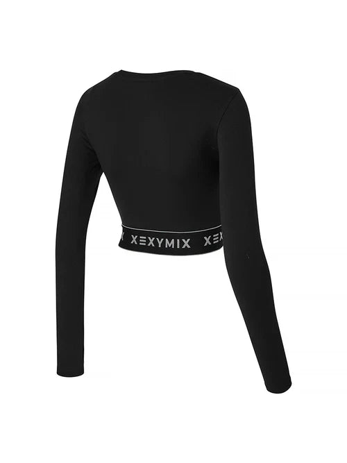 Logo Banding Crop Long Sleeve