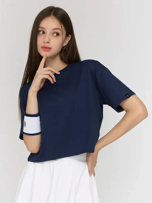 Cool Touch Basic Cropped T-shirts