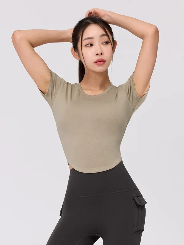 Soft Tension Round Crop Top