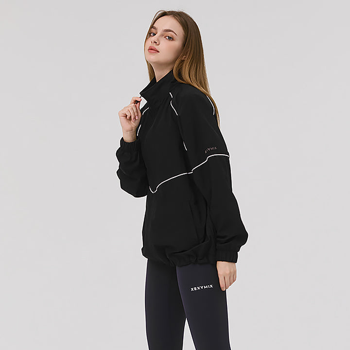 Over fit Piping Windbreaker